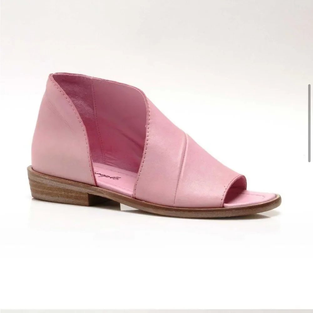 Free People Mount Blanc Pink Leather Sandal in Sz 8.5 (39) New in Box - Picture 5 of 13
